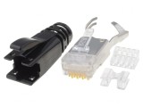 Mufă RJ45 8P8C Ecranată Crimpată pe Cablu IDC