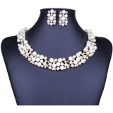Set cercei + colier elegant din perle tip Efb nr.17