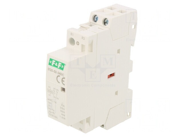 Contactor 2-polar 25A 24VDC NC IP20