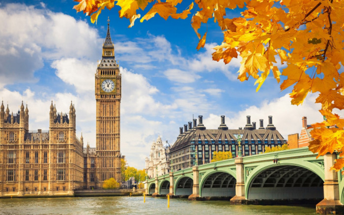 Fototapet Big-Ben toamna, 200 x 150 cm