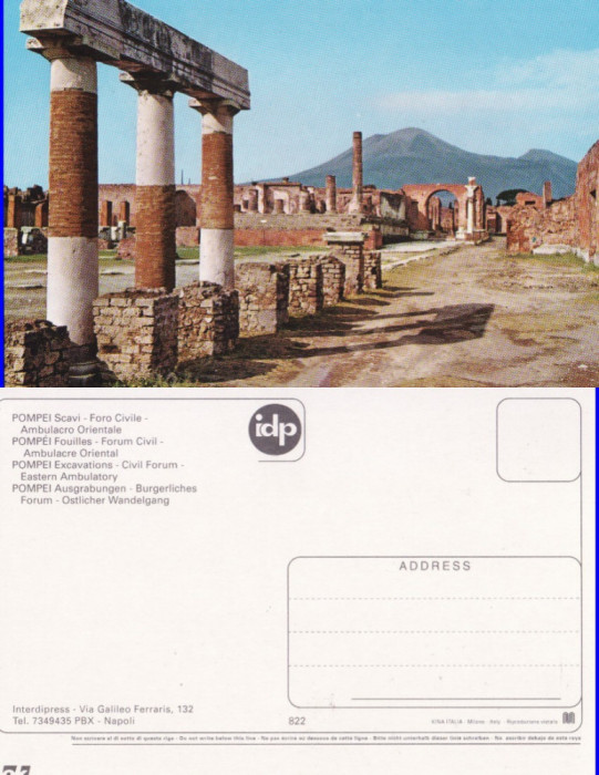 Italia- Pompei-carte postala moderna