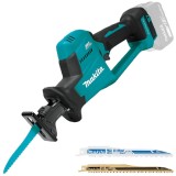 Makita DJR189Z - Fierastrau sabie fara acumulatori si incarcator Li-Ion 18 V - Ah 22 mm accesorii