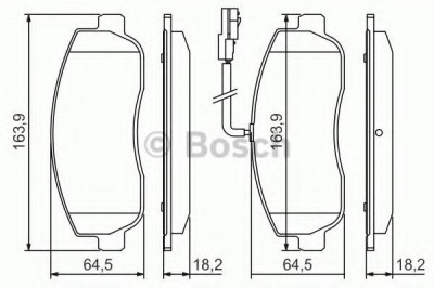 Set placute frana,frana disc RENAULT MASTER III caroserie (FV) (2010 - 2016) BOSCH 0 986 494 498 foto