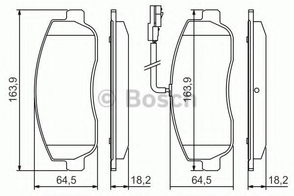 Set placute frana,frana disc RENAULT MASTER III platou / sasiu (EV, HV, UV) (2010 - 2016) BOSCH 0 986 494 498