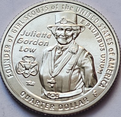 25 cents / quarter dollar 2025 USA, Juliette Gordon Low, Lit.D. km#810 foto