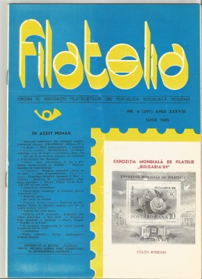 Romania, revista Filatelia nr. 6/1989 (397) foto