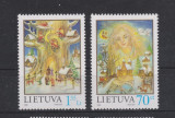 LITUANIA 1998 CRACIUN Serie 2 timbre Mi.680-81 , MNH**, Nestampilat
