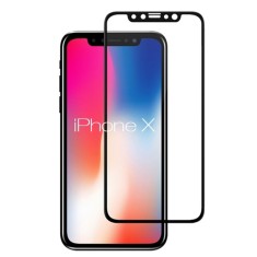 Folie protectie 9H sticla profesionala 3D 0.3mm full cover Iphone X, anti-amprente, Negru