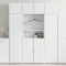 Gossi dulap inalt, alb, 80x42,5x185 cm, lemn prelucrat