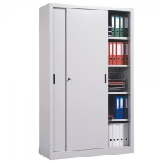 Dulap metalic Premium usi culisante 4 rafturi 900x450x1900 mm (LxlxH), 50 kg/polita, PLUS