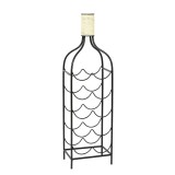 Cumpara ieftin Suport 10 sticle vin fier negru 25 x 18 x 87 cm