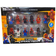 Set 12 mini figurine Spiderman gen lego BlockHeroes