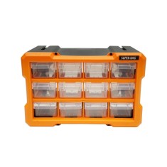 Cutie depozitare galbena din plastic modulara, 12 sertare 158x266x170mm Breckner Germany