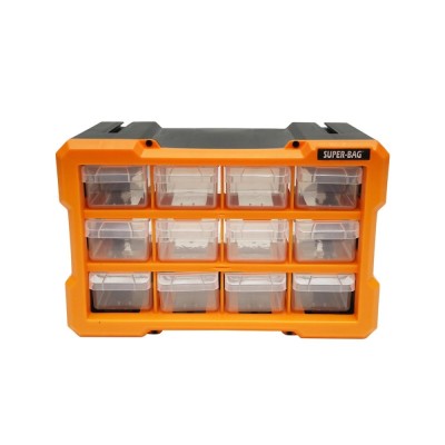 Cutie depozitare galbena din plastic modulara, 12 sertare 158x266x170mm Breckner Germany foto