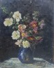 Gheorghe Ionescu Doru - Vas cu Flori, Ulei pe Carton, 50x60 cm - Album Pictura