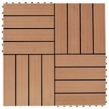 Plăci de pardoseală, 22 buc., culoare tec, 30x30 cm, WPC, 2 mp, vidaXL