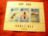 Bloc Coreea 1979 - Fauna - Albine ,3 val. stampilat