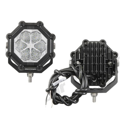 Lampa lucru Universala, 12/24V, diametru 81x107mm, tip bec LED, putere 40W, 3000 lm indeplineste norma IP68 ; cu optiunea de lumina inversa - 4W, HOR foto