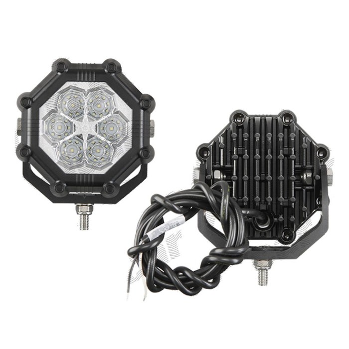 Lampa lucru Universala, 12/24V, diametru 81x107mm, tip bec LED, putere 40W, 3000 lm indeplineste norma IP68 ; cu optiunea de lumina inversa - 4W, HOR