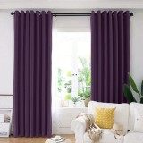 Cumpara ieftin Set draperie din catifea blackout cu inele negre, Madison, 250x210 cm, densitate 700 g/ml, Thamarind, 2 buc