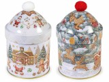 Set 2 borcane Craciun metal multicolor &Oslash; 9 cm x 14,5 H
