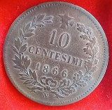 (M1589) MONEDA ITALIA - 10 CENTESIMI 1866, LIT. N (MONETARIA NAPOLI), REGELE VITTORIO EMANUELE II