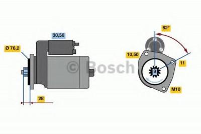 Starter PORSCHE CAYENNE (92A) (2010 - 2016) BOSCH 0 986 024 050 foto