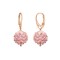 Cercei Diva din cuarț roz