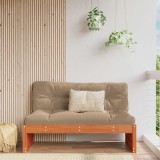 vidaXL Unități de canapea sectională Lemn de pin masiv Maro Ceară 865621