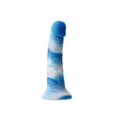 Dildo Clasic Colours Pleasures Yum Yum, Albastru, 15 cm, NS Toys
