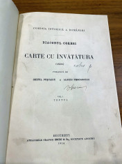 Diaconul Coresi - Carte cu Invatatura Sextil Puscariu si Alexie Procopovici 1914 foto