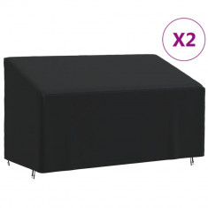 vidaXL Huse banchete cu 3 locuri, 2 buc., 175x85x68/94 cm, Oxford 420D