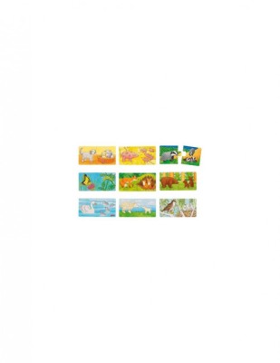 Set de 9 puzzleuri Animalele si puii lor foto