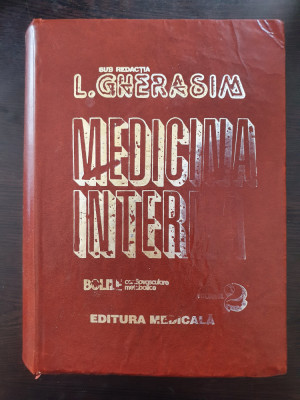 MEDICINA INTERNA - L. Gherasim (volumul 2 - Bolile cardiovasculare metabolice) foto