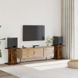 vidaXL Suporturi Difuzoare 2 buc Stejar Fumuriu 30x30x60cm Lemn Boxe Audio Stabile Reduc Vibratii