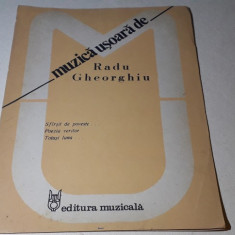 Partitura muzica usoara de Radu Gheorghiu