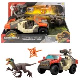 JURASSIC WORLD REBIRTH SET VEHICUL DE LUPTA LAUNCH N BATTLE CU FIGURINE SI