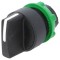 Comutator rotativ 22mm negru