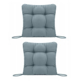 Set Perne decorative pentru scaun de bucatarie sau terasa, dimensiuni 40x40cm, culoare Gri, 2 bucati, Palmonix