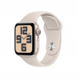 Cumpara ieftin Smartwatch Apple Watch SE (2023) GPS, Retina LTPO OLED Capacitive touchscreen 1.57inch, Bluetooth, Wi-Fi, Bratara Silicon M/L, Carcasa Aluminiu 40mm,