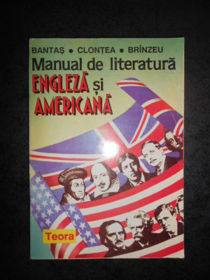 BANTAS, CLONTEA, BRINZEU - MANUAL DE LITERATURA ENGLEZA SI AMERICANA foto
