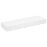 Cumpara ieftin Raft de perete suspendat, 1 sertar, depozitare carti/DVD, alb, MDF