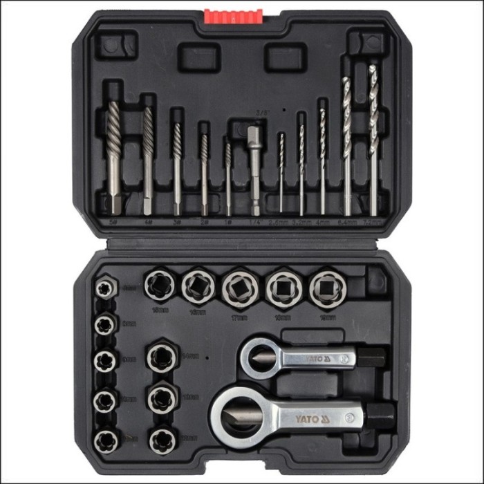 YT-06037 YATO Set pentru suruburi si piulite deteriorate, 26 piese