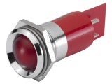 Lampă LED roșie convexă 24VDC &Oslash;22,3mm EAO 17-530350 cu 17 conectori