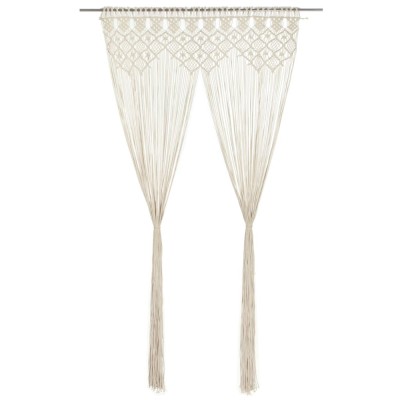 vidaXL Perdea macrame, 140 x 240 cm, bumbac foto