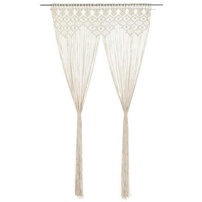 vidaXL Perdea macrame, 140 x 240 cm, bumbac