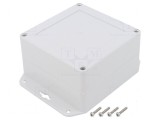 Carcasă universală ABS gri deschis 105mm x 105mm x 60mm