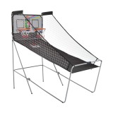 HOMCOM Coș de Baschet cu Panou LED, Pompă, 2 Coșuri, 4 Mingi și 8 Moduri de Joc, 205x110x205 cm, Negru | Aosom Romania