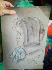 Desen semnat cu portret din 1943