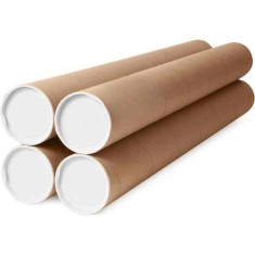 Set 4 buc, Tub din Carton pentru Protectie si Transport Folii, Proiecte si Printuri, Lungime 150 cm, &Oslash; 76mm, Grosime 3 mm, Maro